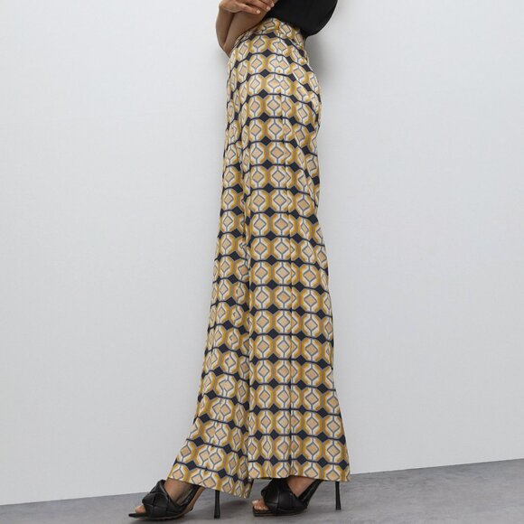 Aritzia Babaton Lincoln Pants Women's Size 2 Wide Leg Bohemian Retro - Picture 1 of 10